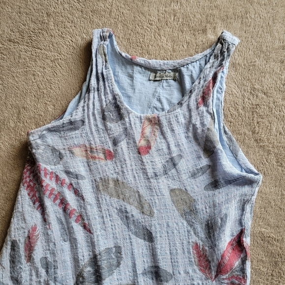 Angela Mara sleeveless cotton blend midi dress size small - Picture 4 of 13